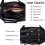 Women's handbag, Oxford shoulder bag, waterproof multi-functional bag with multiple compartments, black 2