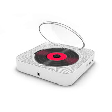 Portable Cd Player Bluetooth Speaker Stereo Cd Players Led Screen Wall Mountable Cd Music Player with Ir Remote Control Fm Radio - RiRi