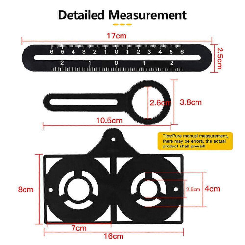 (12-fold) Universal Multi-angle Ruler: Durable Aluminum, Laser-etched, Time-saving Tool 1