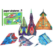 Paper Airplane Colorful Toys with 12 Patterns Creative Plane Paper Activity Books for Teenagers Educational Activities