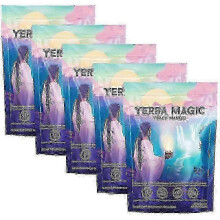 (5pcs) 1-5x Yerba Mate Instant Tea Powder, Peach Mango Flavors, Natural Tea Mate with Prebiotics, Instant Tea for Men Women