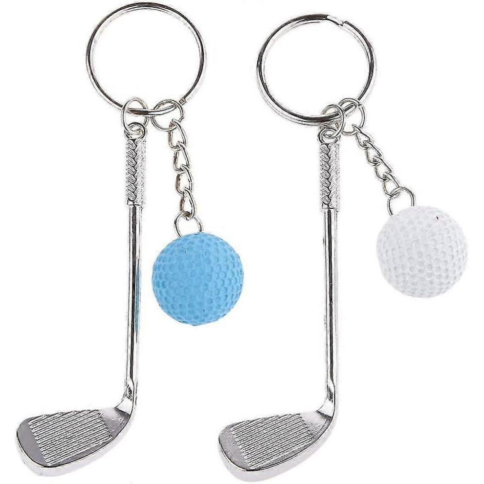 Golf Ball Keychain 2 Pcs Creative Keychain Sports Souvenir Ball Keychain - DD0-image