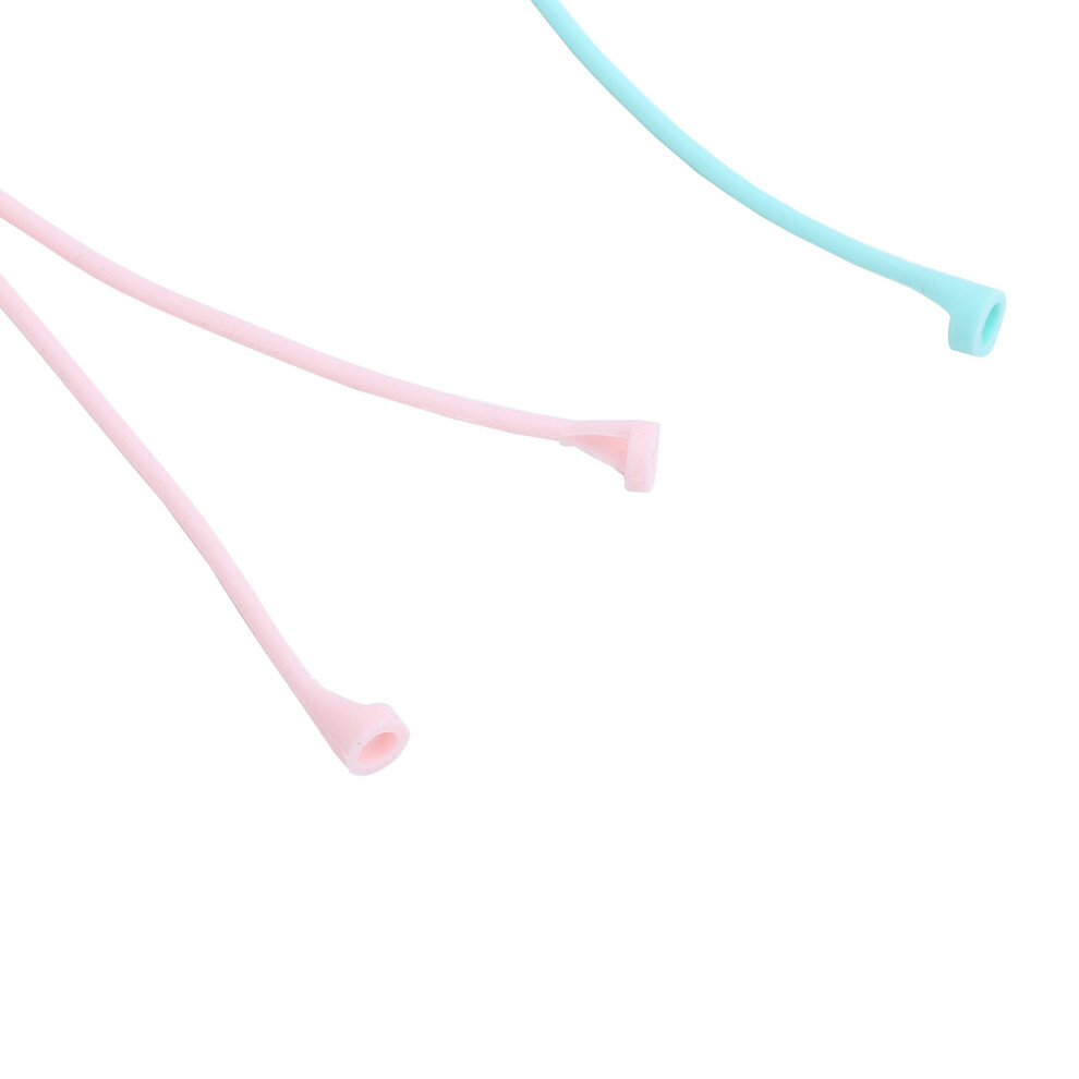 Pink/Green Silicone Hearing Aids Clip Lanyard For Children, &