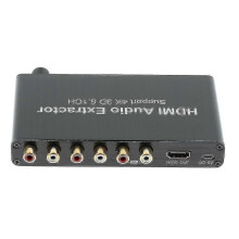 4k 3d 5.1ch Hdmi To Hdmi 3.5mm Coaxial Decoder Audio Extractor Adapter-YKY416