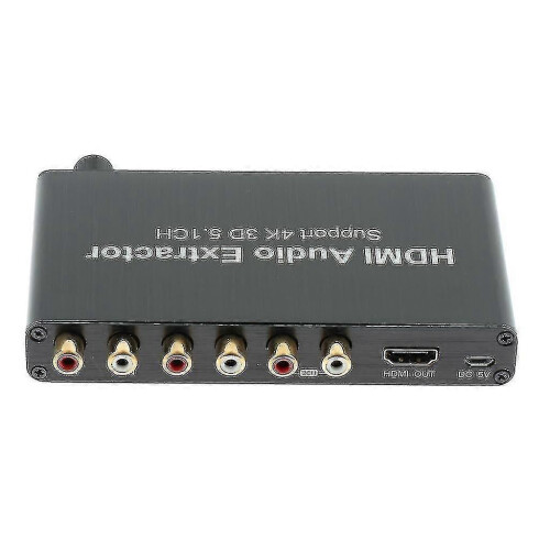 4k 3d 5.1ch Hdmi To Hdmi 3.5mm Coaxial Decoder Audio Extractor Adapter-YKY416