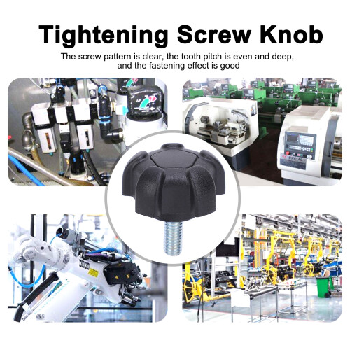 M615 M6 ABS Plastic Star Shape Thread Clamping Knob 15mm Screw 1