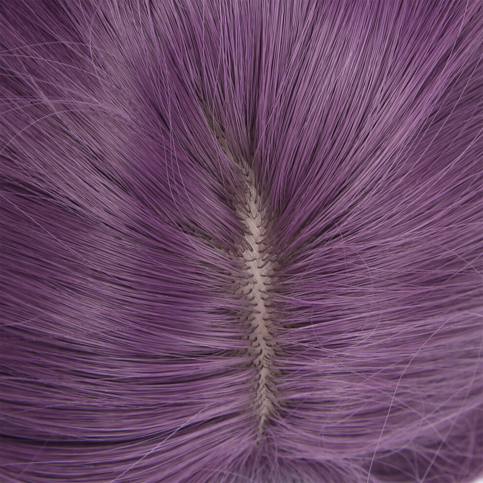 Unisex Purple Adjustable Lady Wig Fashionable Women Hairpiece Long Wavy Cosplay Fake