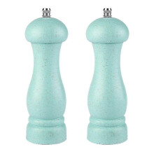 (Nordic green color box) High Quality Oak Wood Salt And Pepper Grinder Adjustable Coarseness And Refillable