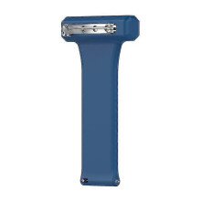 (Blue) For Garmin Vivomove Style Silicone 20mm Nurse Watch Fob With Pin-on Brooch Strap
