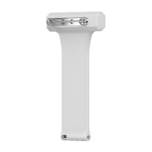 (Gray) For Garmin Vivomove Style Silicone 20mm Nurse Watch Fob With Pin-on Brooch Strap