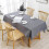 (Dark Gray, 140x220cm) Cotton Linen Tablecloth Rectangular Dining Table Cloth Cover Home Decor 1