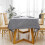 (Beige, 140x140cm) Cotton Linen Tablecloth Rectangular Dining Table Cloth Cover Home Decor 2