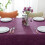 (Purple, 140x140cm) Cotton Linen Tablecloth Rectangular Dining Table Cloth Cover Home Decor 2