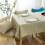 (Khaki, 140x220cm) Cotton Linen Tablecloth Rectangular Dining Table Cloth Cover Home Decor 4