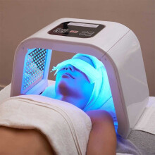 7 Colors Photon PDT LED Light Therapy Mask, Professional LED Face Mask Light Therapy with 2 Holes Spray Water Balance, Red Light Therapy Lamp Steam
