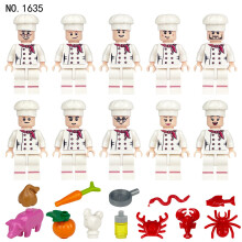 10 PCS Cooking Cooker Building Block Toys with Pot & Food Accessories Set Gift for Children