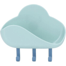 (Blue) Wall Hook Strong Adhesive Nail Free Wall Hanging Hook Wall Mounted Hook For Bathroom Kitchen Bedroom(white)