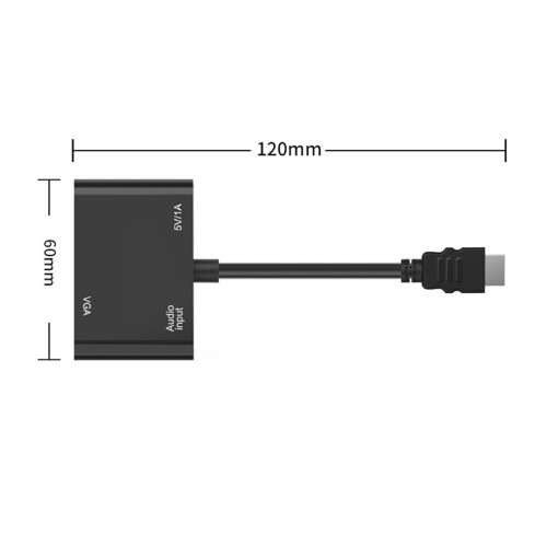 HDMI zu VGA/HDMI Konverter 15cm 2