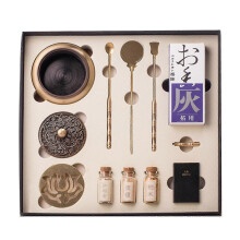 Pure Copper Incense Powder Burner Kit, 12 Pcsset Agarwood Incense Burner Kit, Chinese Incense Burner Kit for Sandalwood Powder Ideal for Yoga Meditati