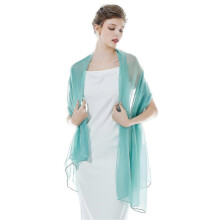 (Teal Blue)Shawlswrapsforwomenweddingevening Partybride Bridesmaid Lightweight Silky Solid Scarves Summer Sheer Large Bikini Cover Up