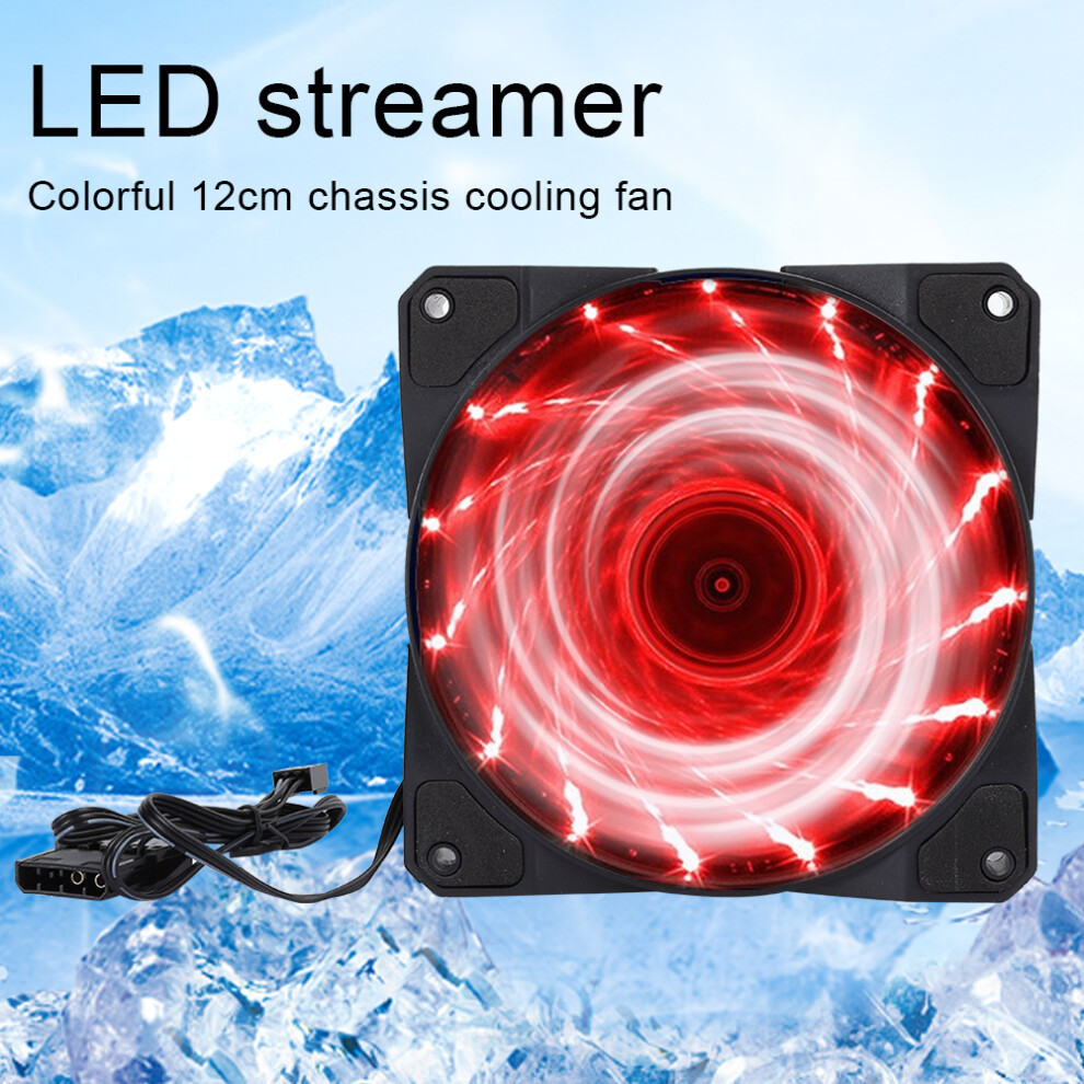 15- Rgb 120Mm Chassis Fan, 1200Rpm, Quiet 19Db, /Blue/Green/White Light/Red/Blue 3401392114943
