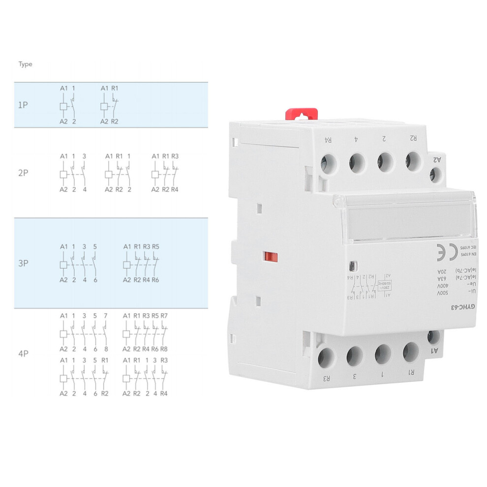 Electronic Contactor 4P 63A 50Hz IP20