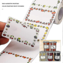 1 Roll/250 Pieces Food Labels Self Adhesive Jam Jar Labels 5x3cm Container Labels - PJ