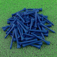 (100Pcs Navy Blue) 100Pcs 54MM Colored Wood Golf Tees Wooden Supplies Accessories