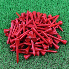 (100Pcs Red) 100Pcs 54MM Colored Wood Golf Tees Wooden Supplies Accessories