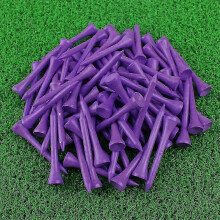 (100Pcs Purple) 100Pcs 54MM Colored Wood Golf Tees Wooden Supplies Accessories