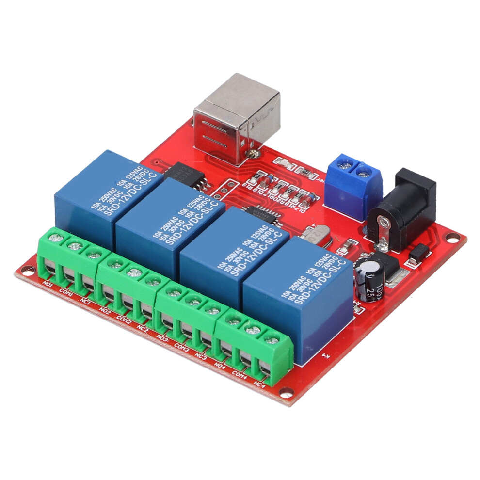 4 Channel 12V Relay Module Pcb For Smart Home & Automation, 71.6X65.3mm 9361392116672