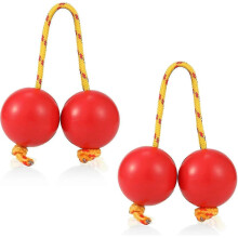 (Red) 2pairs Aslatua Shakers, Kashaka Musical Percussion Instrument, African Asalato Shaker Rattle, Aslatuas Rhythmic Ball, Music E Shaker - RiRi