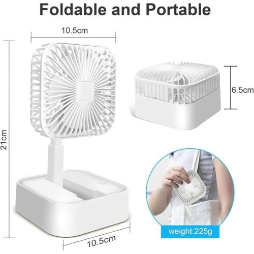 USB fan, mini table fan, rechargeable battery (1200 mAh), 3 speed settings 1