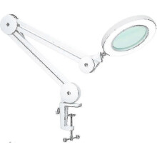 Magnifying Lamp - Magnifier with 5 Diopter Light - with Clamp, Swivel Arm, Dimmablewhite