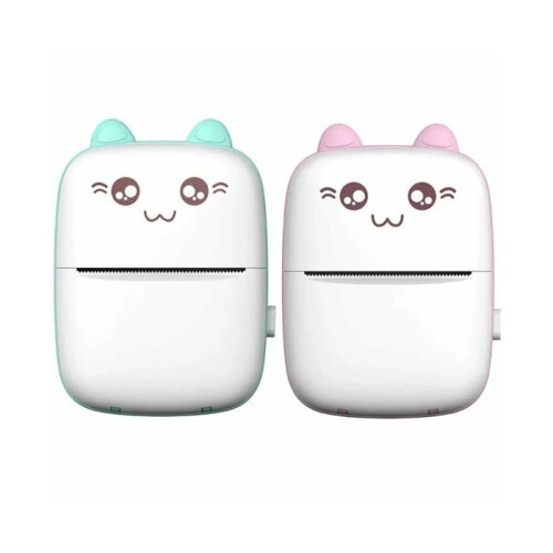 Mini stampante termica tascabile con app per bambini per Android e iOS – ricaricabile tramite USB – Blu 2