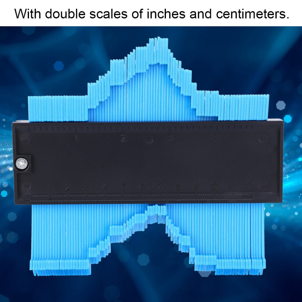 Blue Irregular Contour Gauge Ruler 120Mm Woodworking Tool 8751392117211