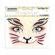 (easter bunny) Blingbling Temporary Makeup Stickers Crystal Glittered Stickers Festival Holiday Costumes Blingbling Face Jewels Animal