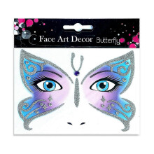 (butterfly purple blu) Blingbling Temporary Makeup Stickers Crystal Glittered Stickers Festival Holiday Costumes Blingbling Face Jewels Animal