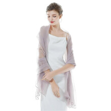 (Dusty Lavender) Shawlswrapsforwomenweddingevening Partybride Bridesmaid Lightweight Silky Solid Scarves Summer Sheer Large Bikini Cover Up