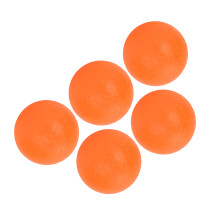 5pcs Silicone Finger Hand Grip Strength Balls Orange 53mm Hardness