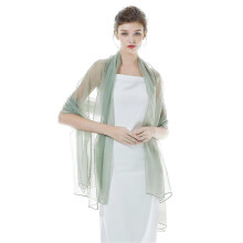(Sage Green) Shawlswrapsforwomenweddingevening Partybride Bridesmaid Lightweight Silky Solid Scarves Summer Sheer Large Bikini Cover Up