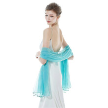 (Aqua Blue) Shawlswrapsforwomenweddingevening Partybride Bridesmaid Lightweight Silky Solid Scarves Summer Sheer Large Bikini Cover Up