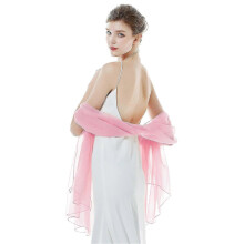 (Ballet Pink) Shawlswrapsforwomenweddingevening Partybride Bridesmaid Lightweight Silky Solid Scarves Summer Sheer Large Bikini Cover Up