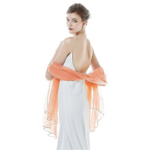 (Apricot) Shawlswrapsforwomenweddingevening Partybride Bridesmaid Lightweight Silky Solid Scarves Summer Sheer Large Bikini Cover Up