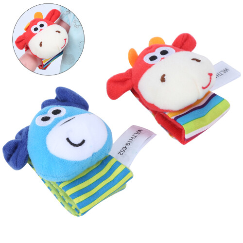 Baby Soft Toy Wrist Rattles Pair New 1