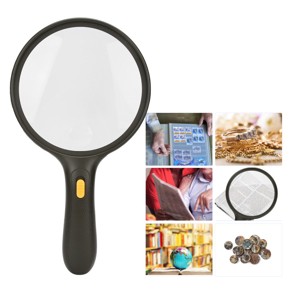 1.8X 5X Battery Powered Handheld Magnifier with 3LED for Reading & Detail Work
