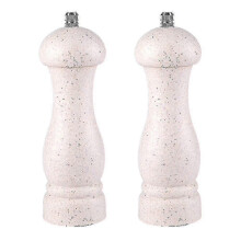 (Off-white color box) High Quality Oak Wood Salt And Pepper Grinder Adjustable Coarseness And Refillable - Pjun