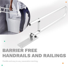 Fold Down Grab Bar - Stainless Steel Flip- Handicap Support Bar for Bathroom Shower Safety