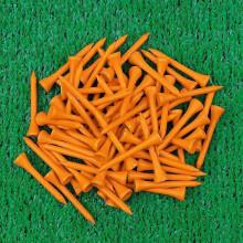 (100Pcs Orange) 100Pcs 54MM Colored Wood Golf Tees Wooden Supplies Accessories