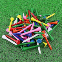 (100Pcs Mix) 100Pcs 54MM Colored Wood Golf Tees Wooden Supplies Accessories